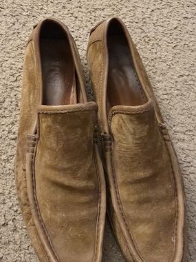 Men's Suede Slip-On Loafers in Tan